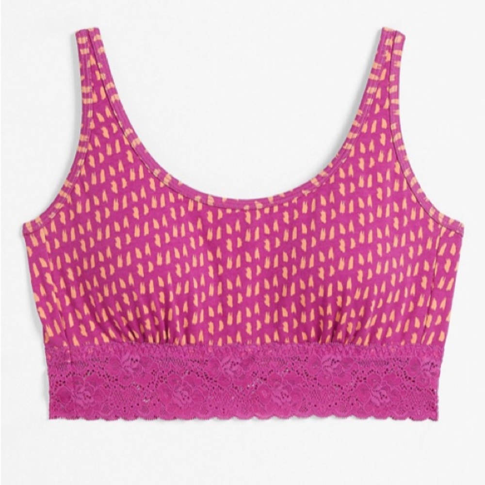 NEW Maurices Simply Comfy Abstract‎ Dot Cotton Bralette. Small